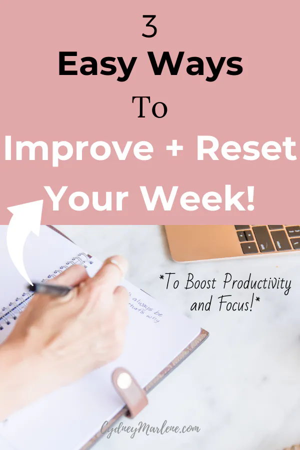 how to improve your week